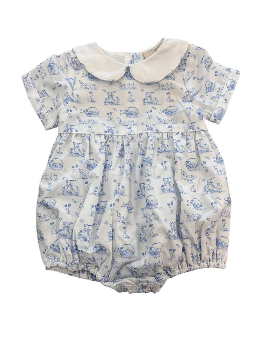 NEW SMOCKINGBIRD girl's bunny toile bubble in blue